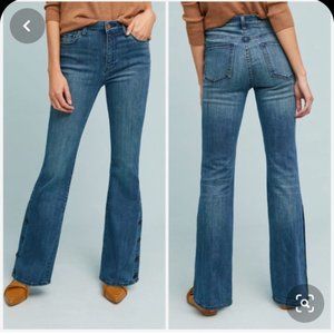 Anthropologie Pilcro Button Hem High-Rise Bootcut Jeans Size 30 EUC